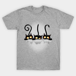 Cats Naughty and Playful Cartoon Characters T-Shirt